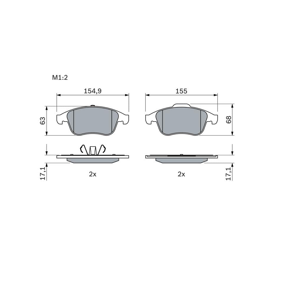 Set placute frana disc BOSCH 0 986 494 401