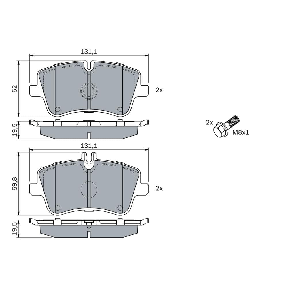 Set placute frana disc BOSCH 0 986 424 517