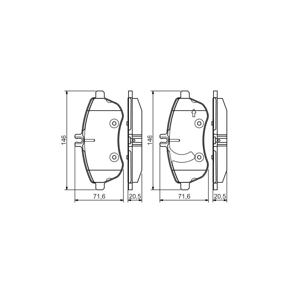 Set placute frana disc BOSCH 0 986 495 104