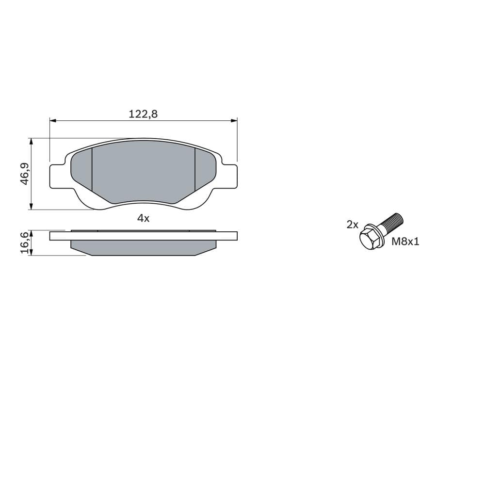 Set placute frana disc BOSCH 0 986 494 065