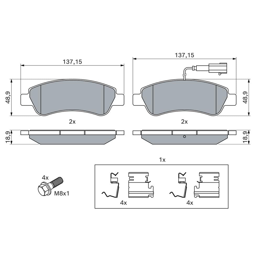 Set placute frana disc BOSCH 0 986 494 994