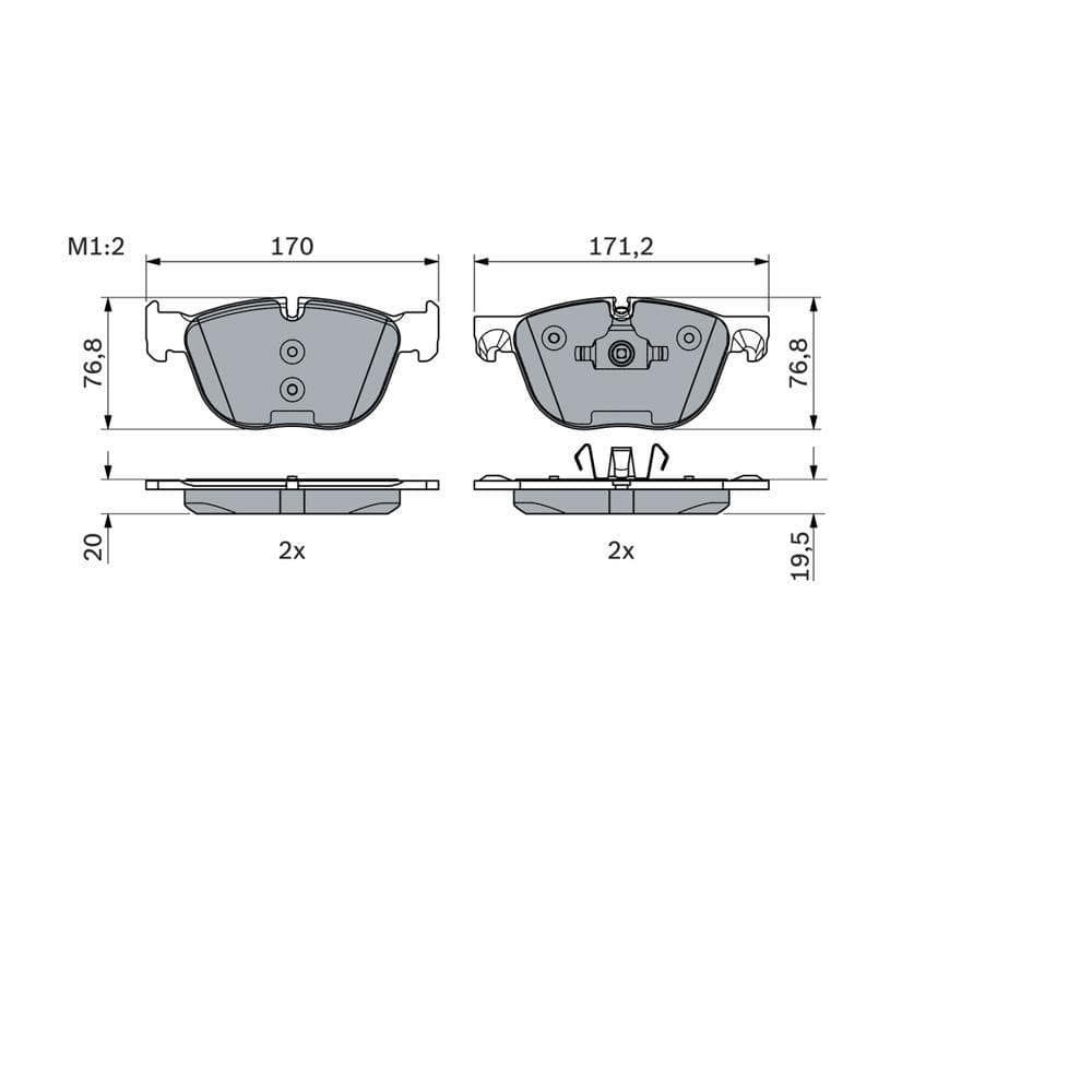 Set placute frana disc BOSCH 0 986 494 191