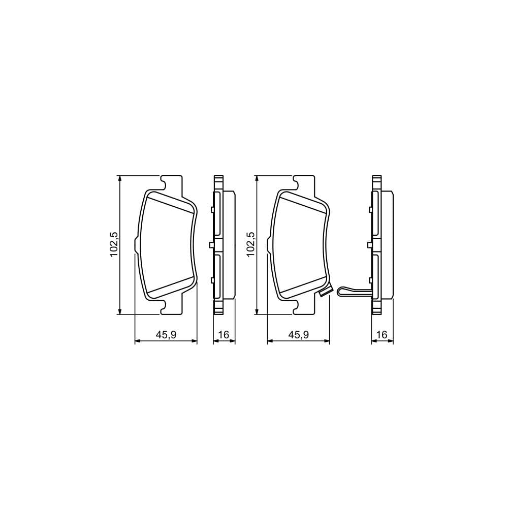 Set placute frana disc BOSCH 0 986 494 182