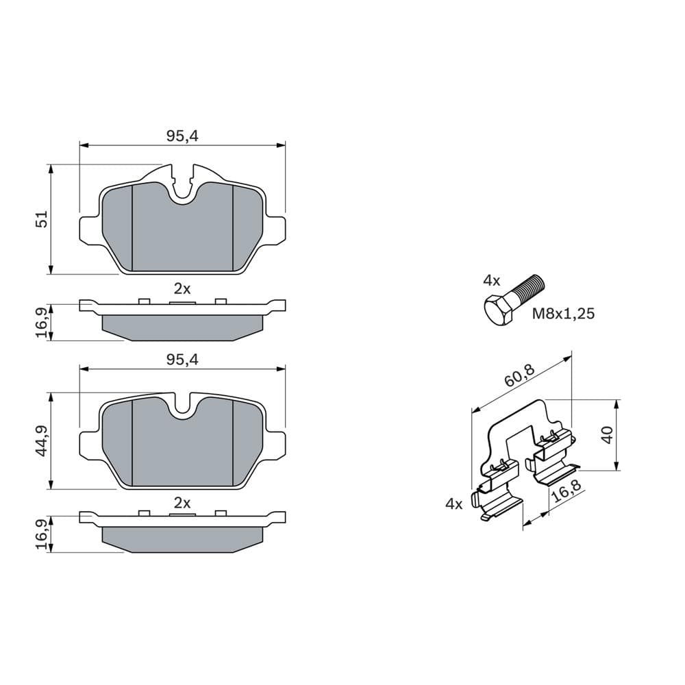 Set placute frana disc BOSCH 0 986 494 269