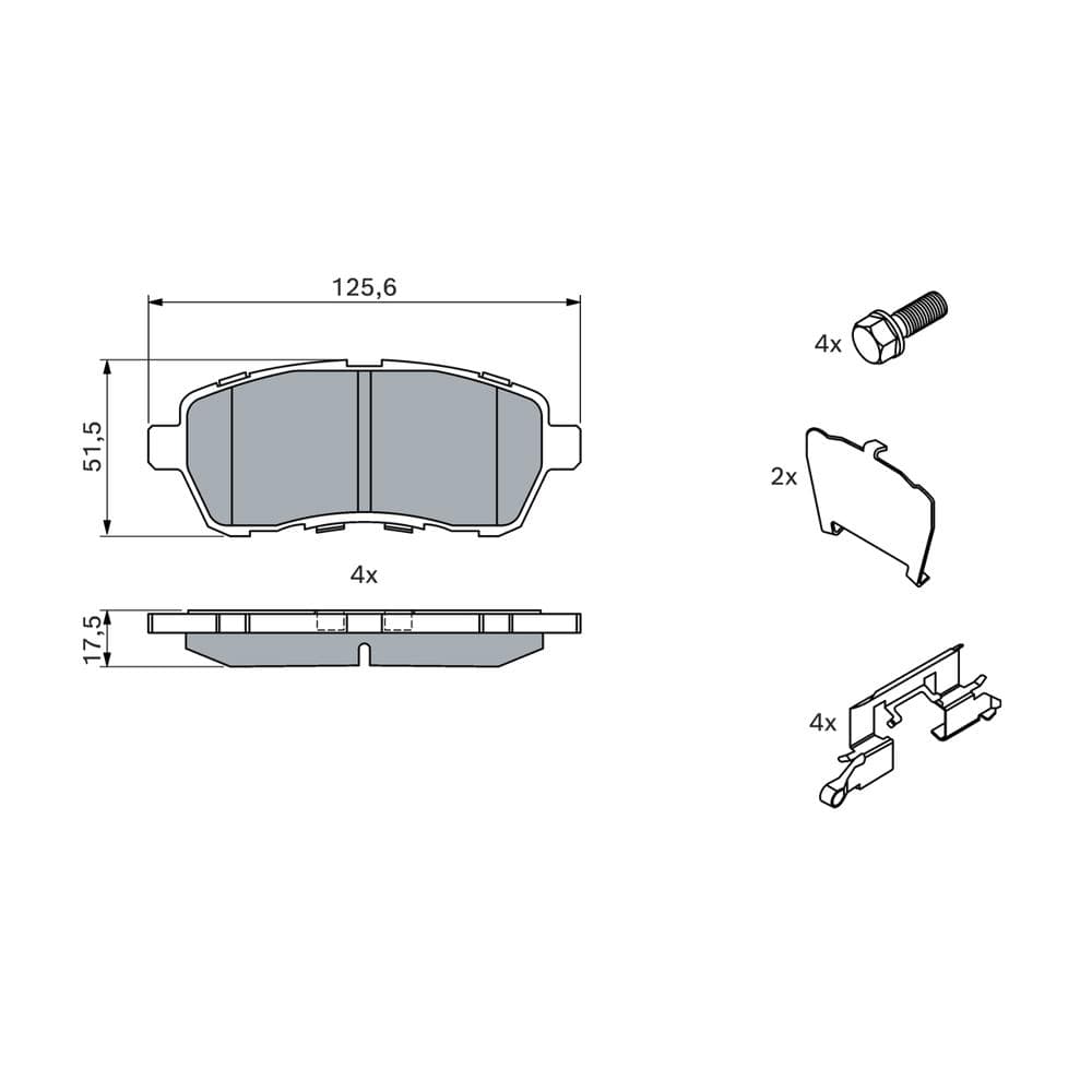 Set placute frana disc BOSCH 0 986 494 652