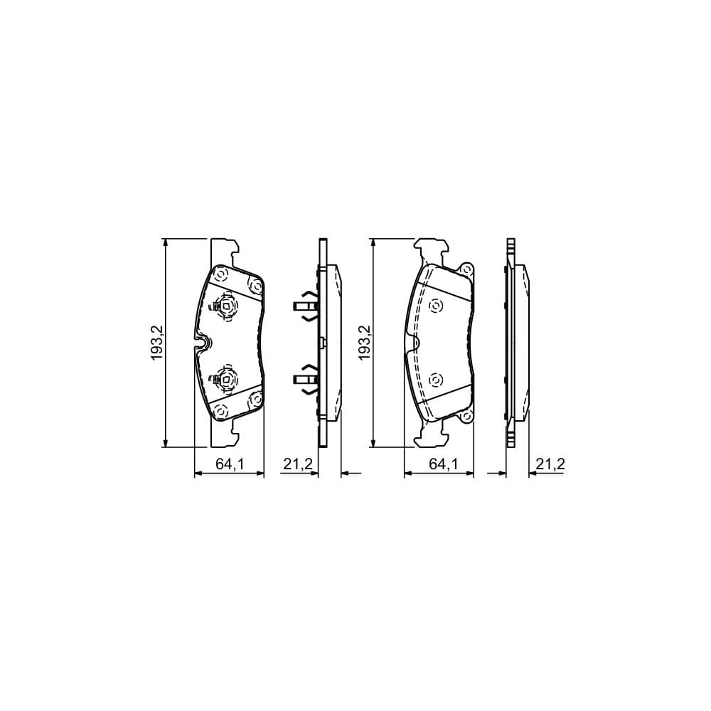 Set placute frana disc BOSCH 0 986 494 672