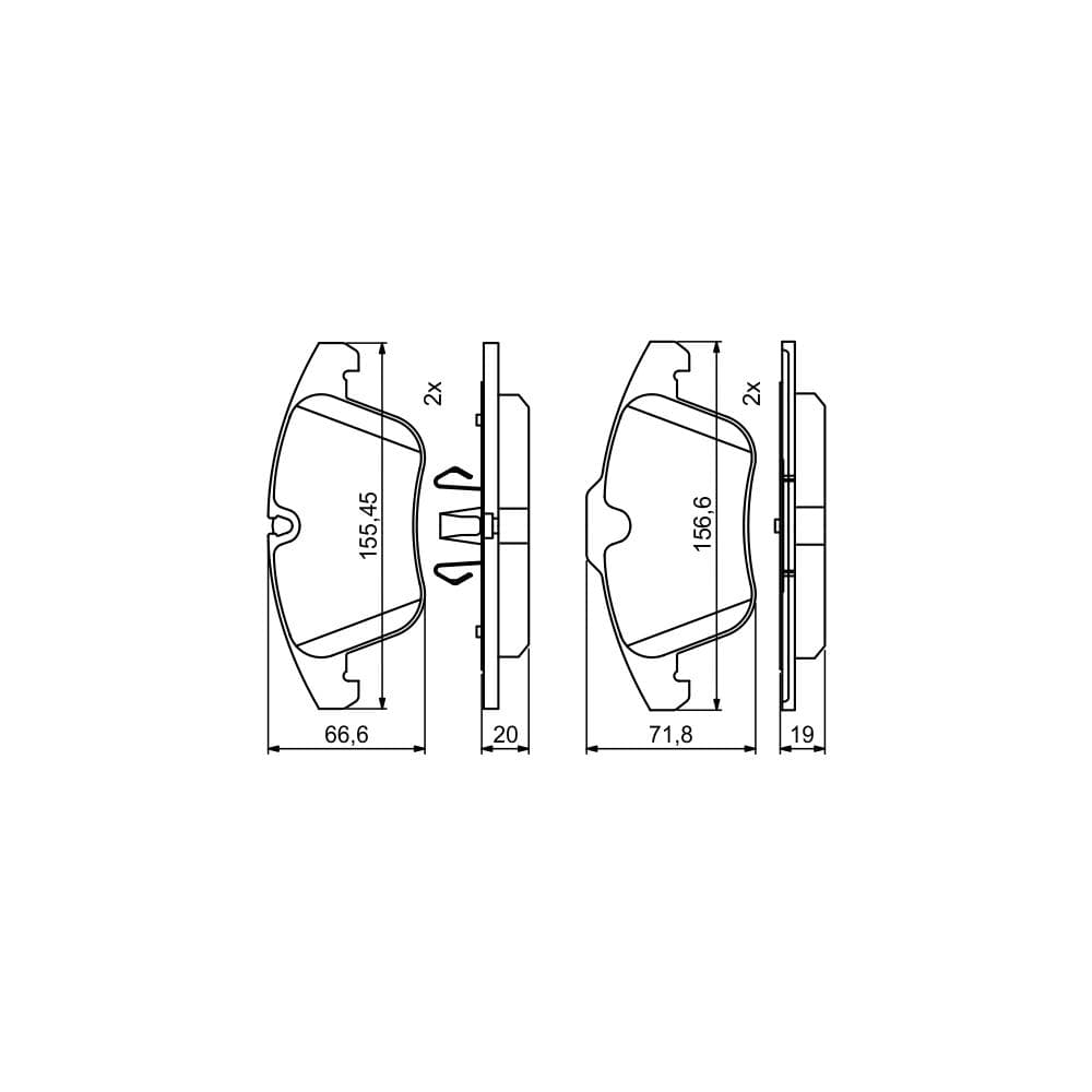 Set placute frana disc BOSCH 0 986 494 830