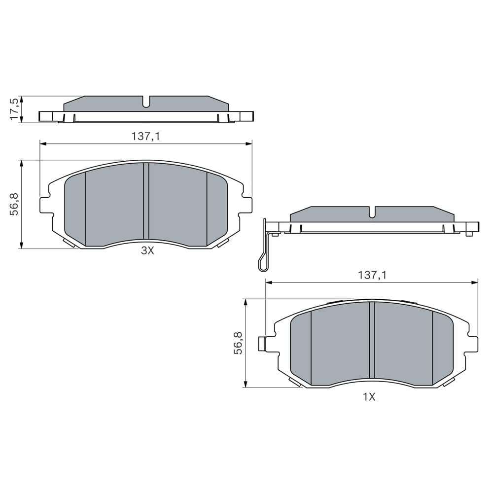 Set placute frana disc BOSCH 0 986 494 315