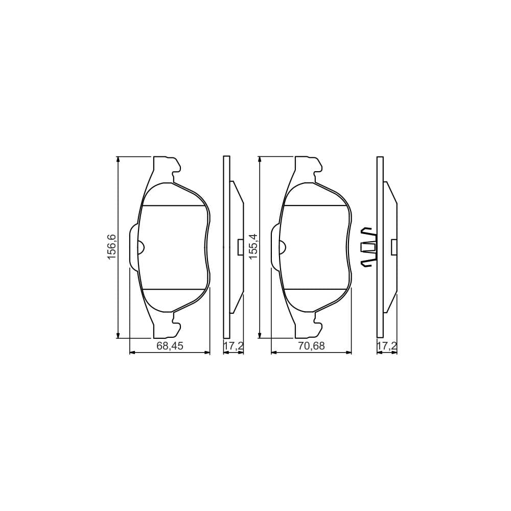 Set placute frana disc BOSCH 0 986 495 264