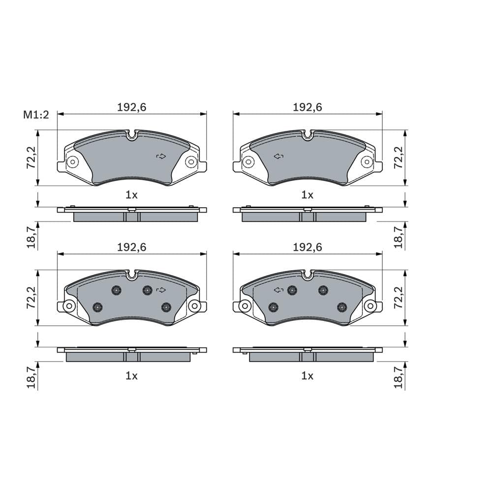 Set placute frana disc BOSCH 0 986 494 980