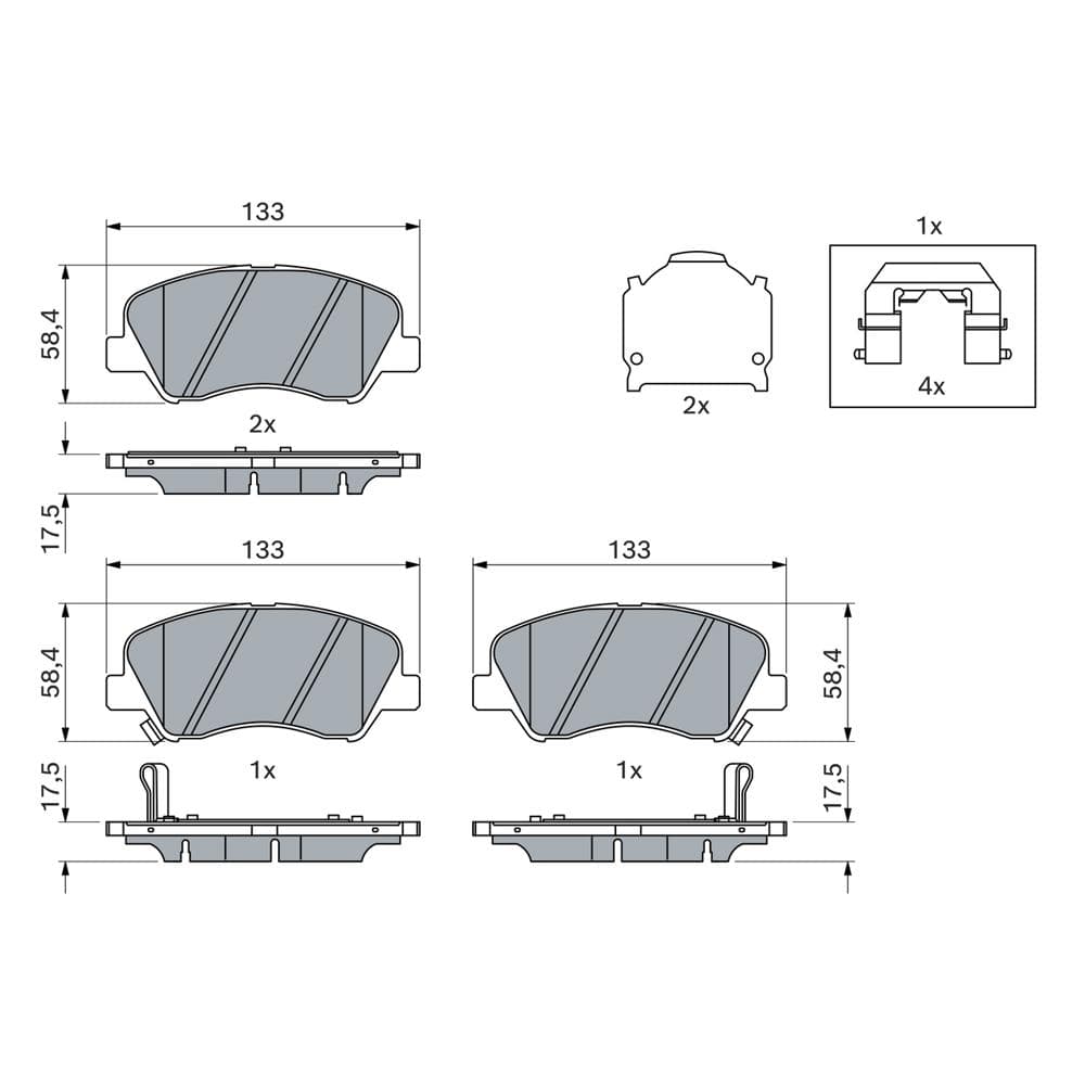 Set placute frana disc BOSCH 0 986 494 563