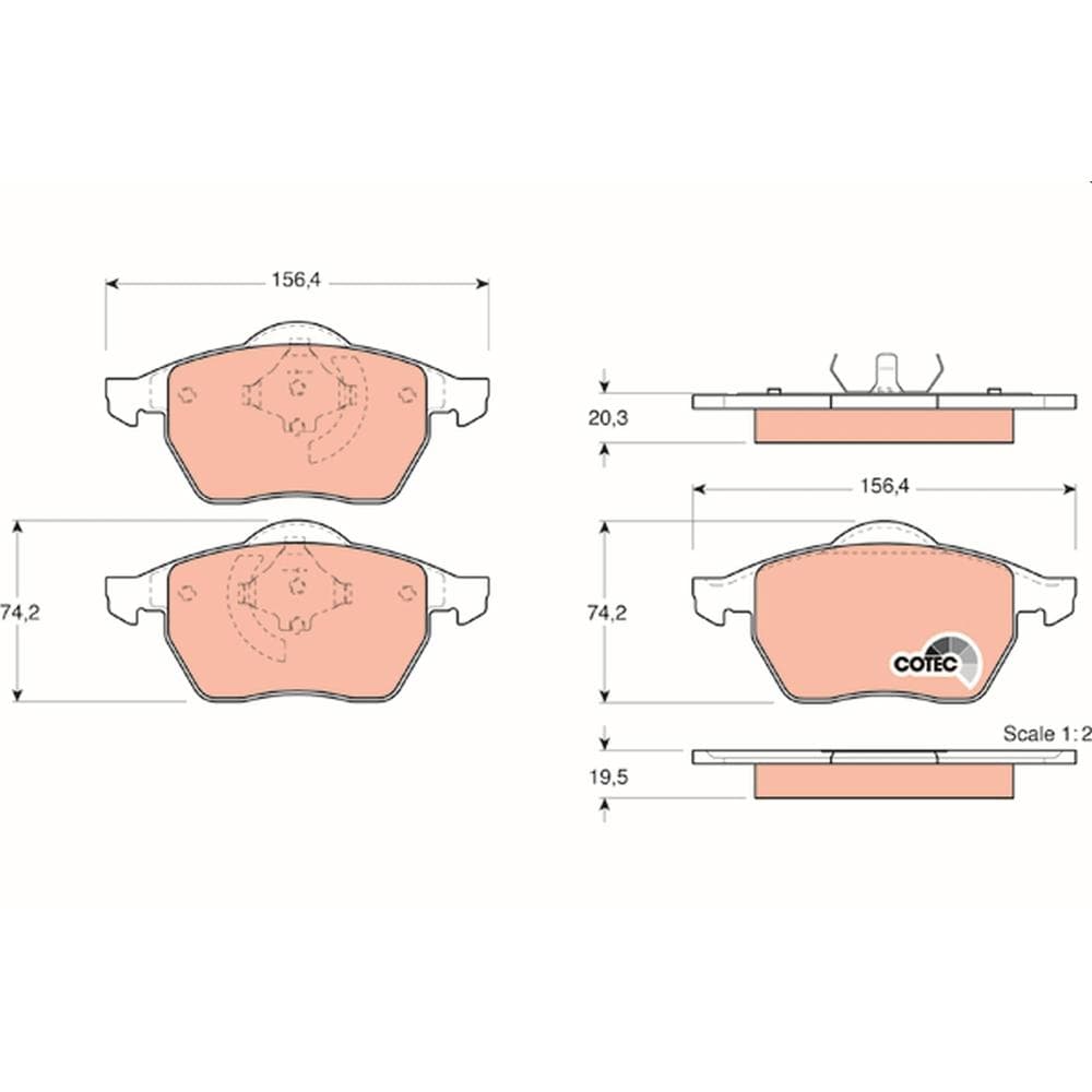 Set placute frana disc TRW GDB1376