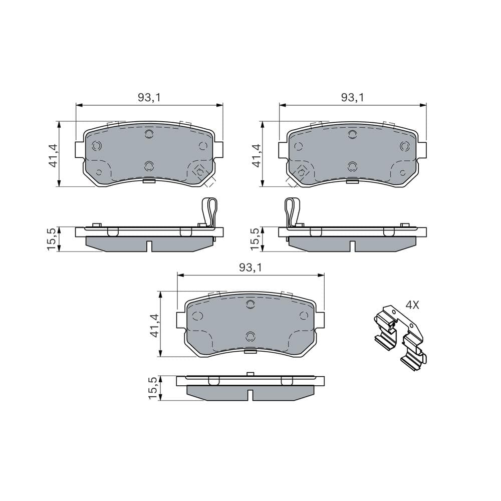 Set placute frana disc BOSCH 0 986 494 887