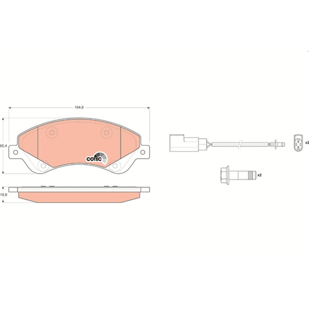 Set placute frana disc TRW GDB1723