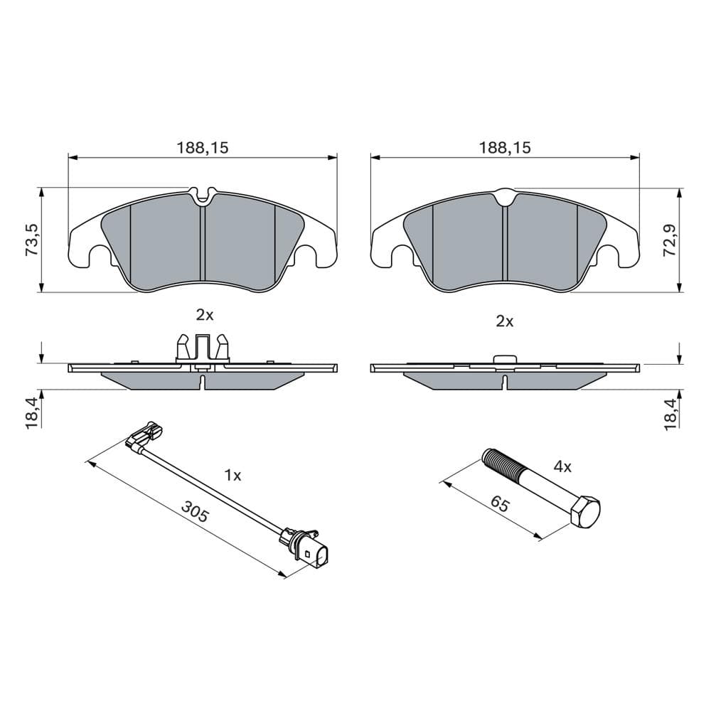 Set placute frana disc BOSCH 0 986 494 259