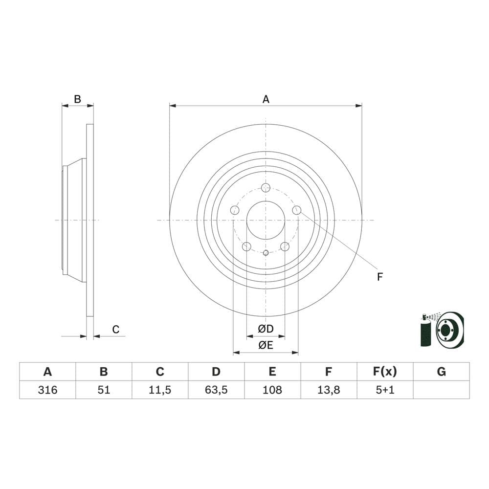 Disc frana BOSCH 0 986 479 D86