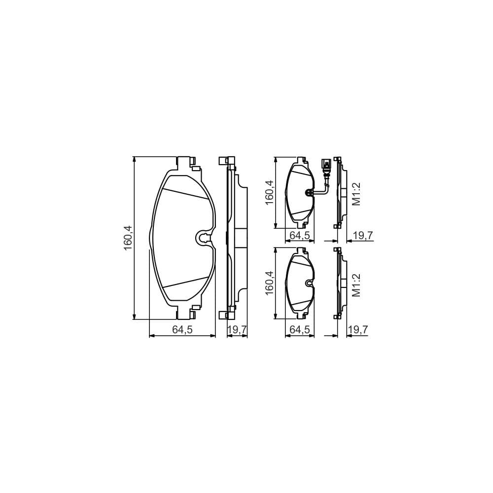 Set placute frana disc BOSCH 0 986 495 347