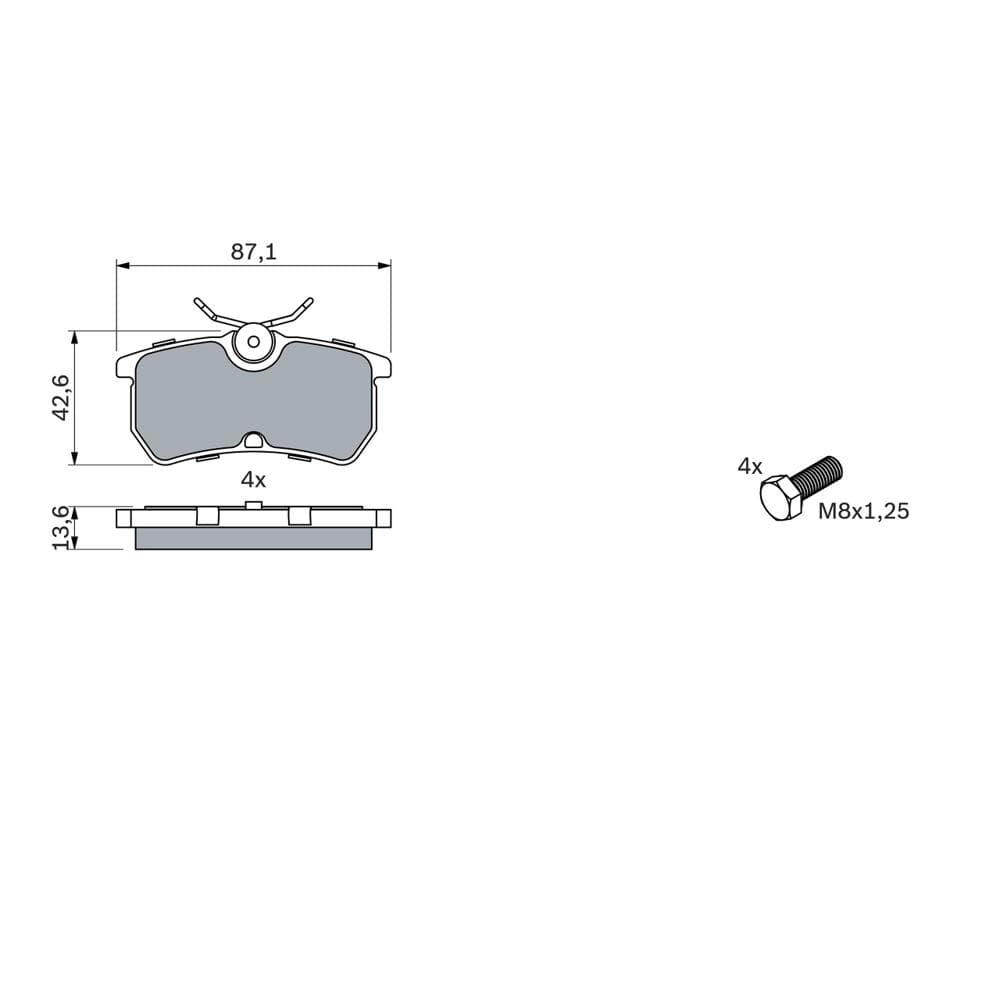 Set placute frana disc BOSCH 0 986 494 011