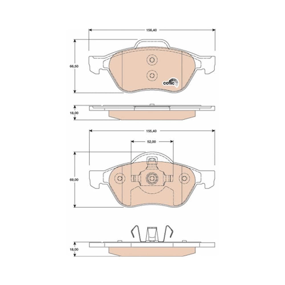 Set placute frana disc TRW GDB1787