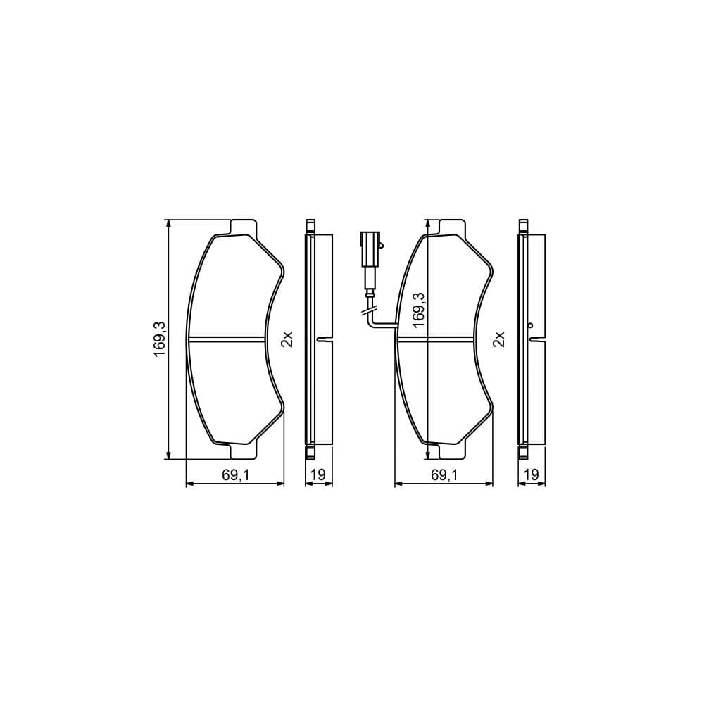 Set placute frana disc BOSCH 0 986 494 799
