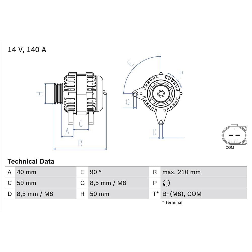 Generator / Alternator BOSCH 0 986 081 340