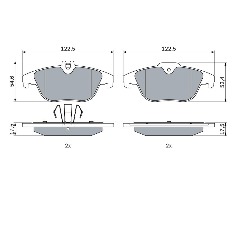 Set placute frana disc BOSCH 0 986 494 162