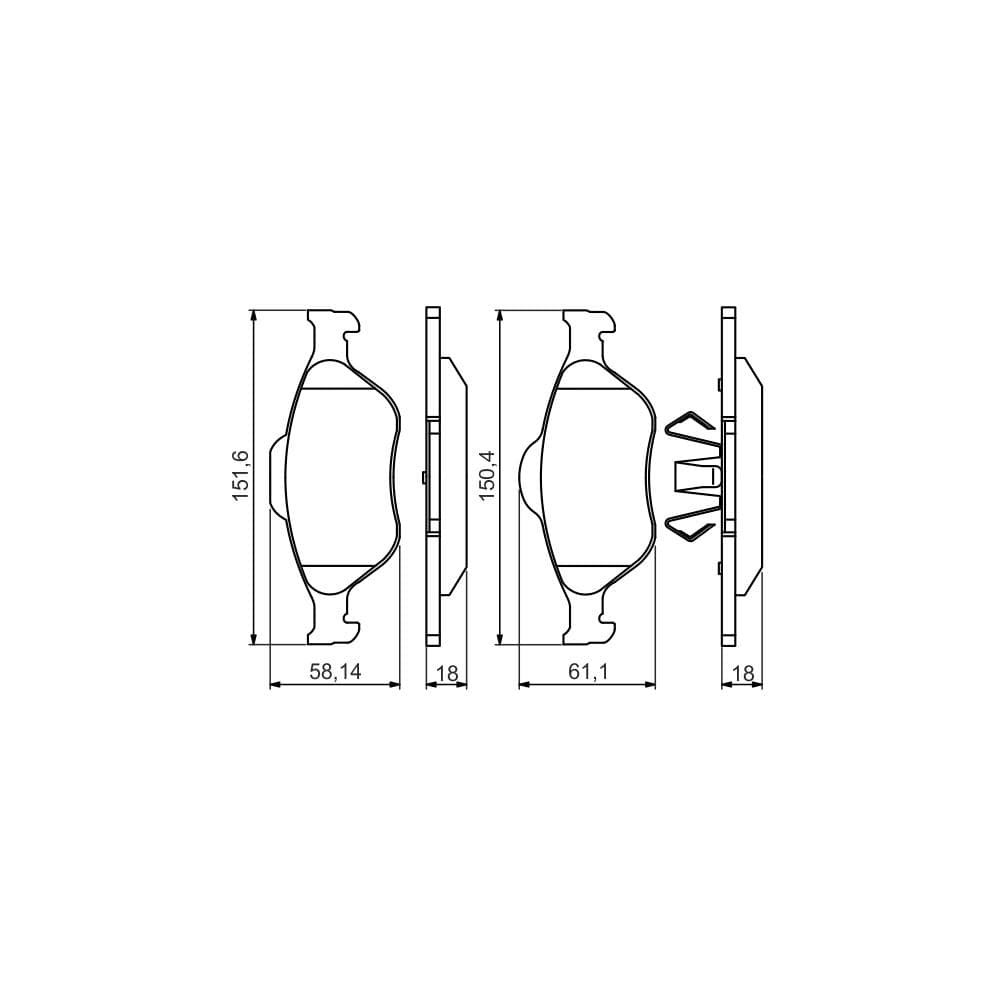 Set placute frana disc BOSCH 0 986 495 220