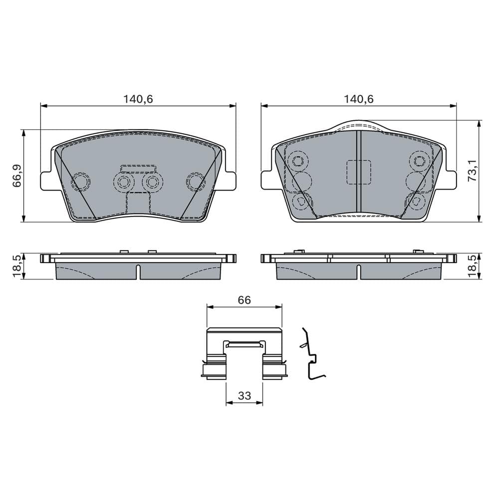 Set placute frana disc BOSCH 0 986 460 144