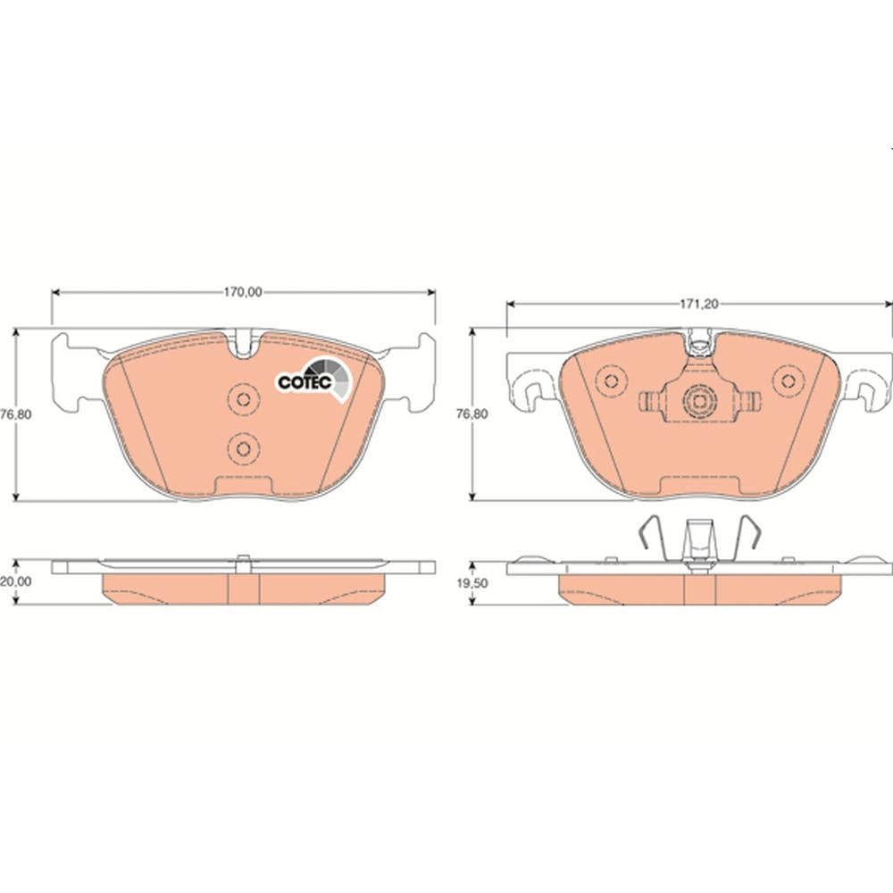 Set placute frana disc TRW GDB1726