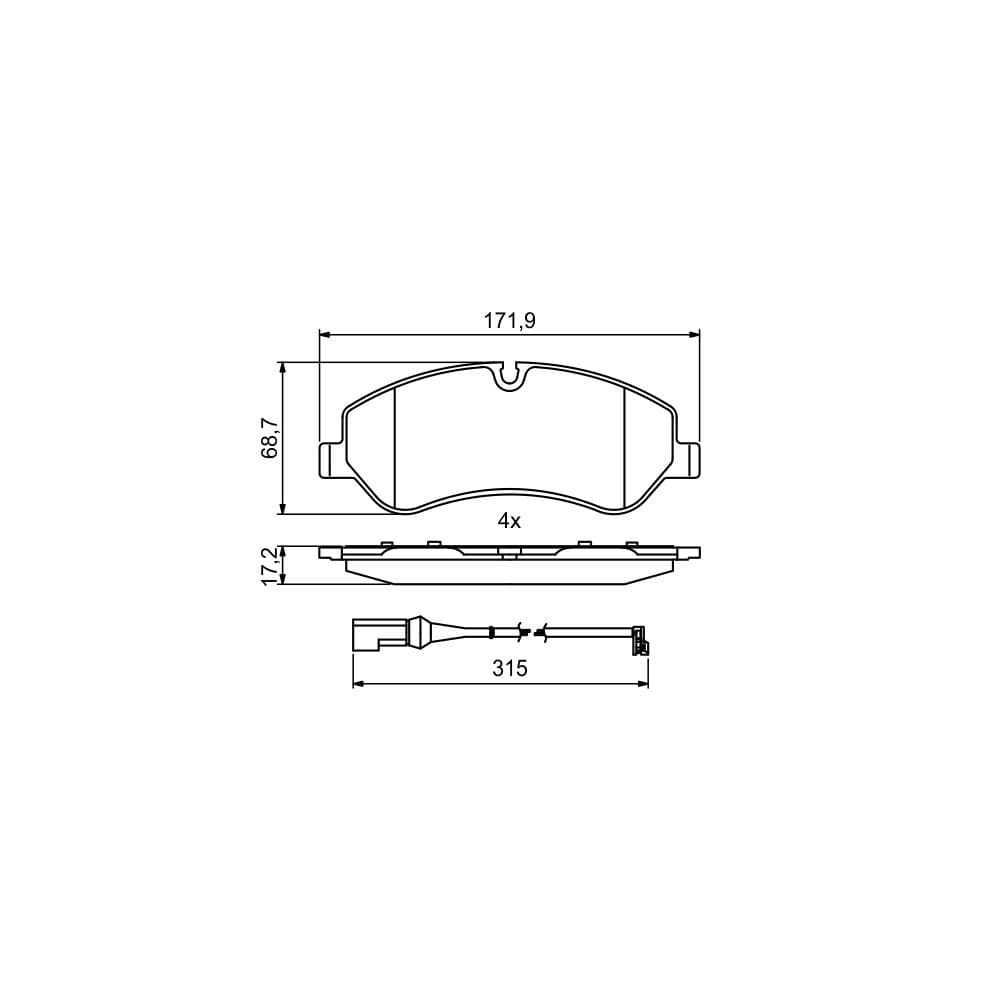 Set placute frana disc BOSCH 0 986 494 844