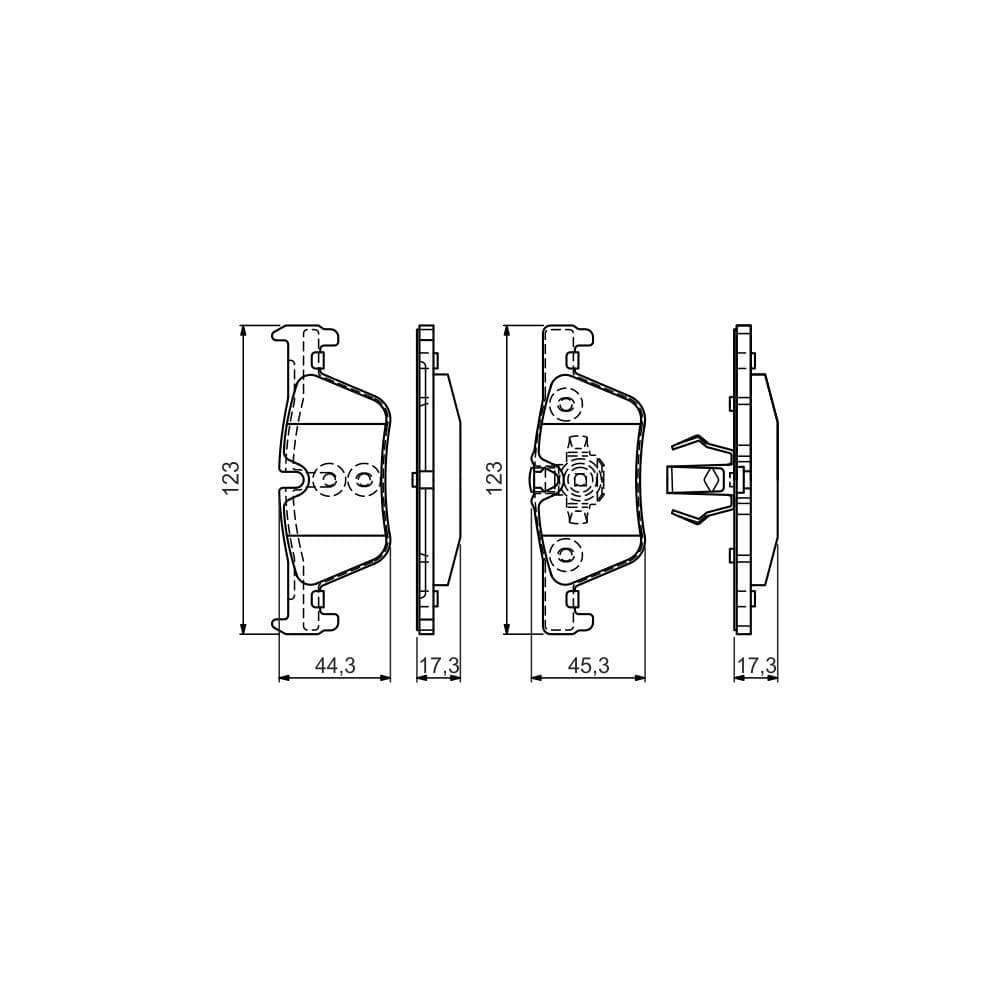 Set placute frana disc BOSCH 0 986 494 554