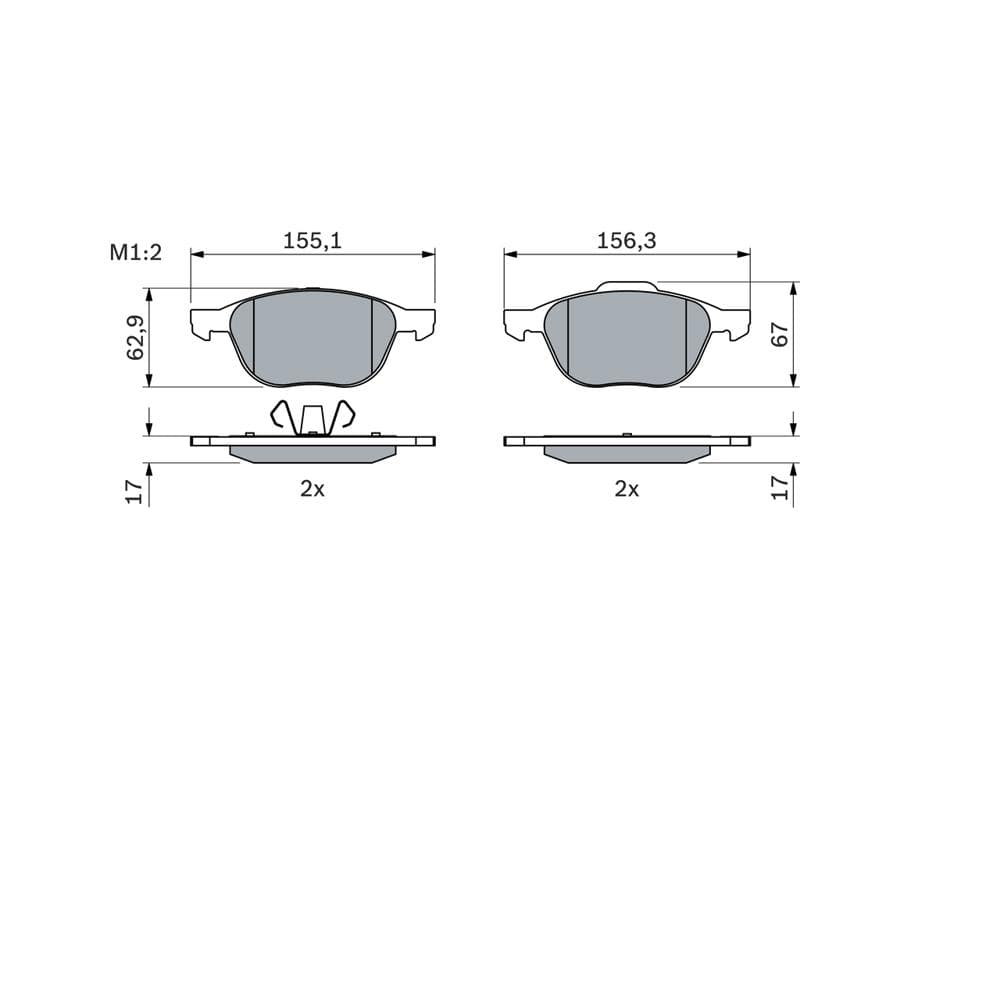 Set placute frana disc BOSCH 0 986 424 794