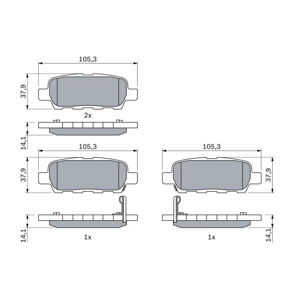 Set placute frana disc BOSCH 0 986 494 090