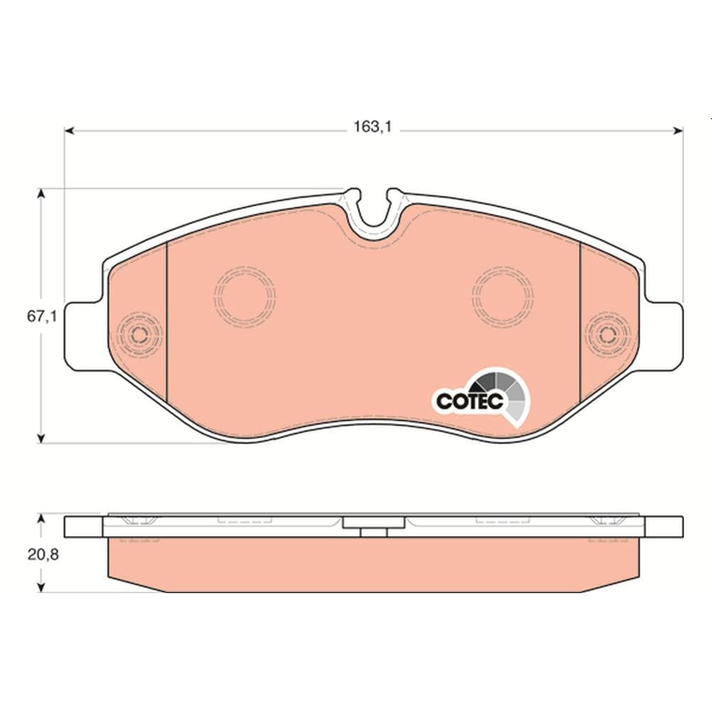 Set placute frana disc TRW GDB1698