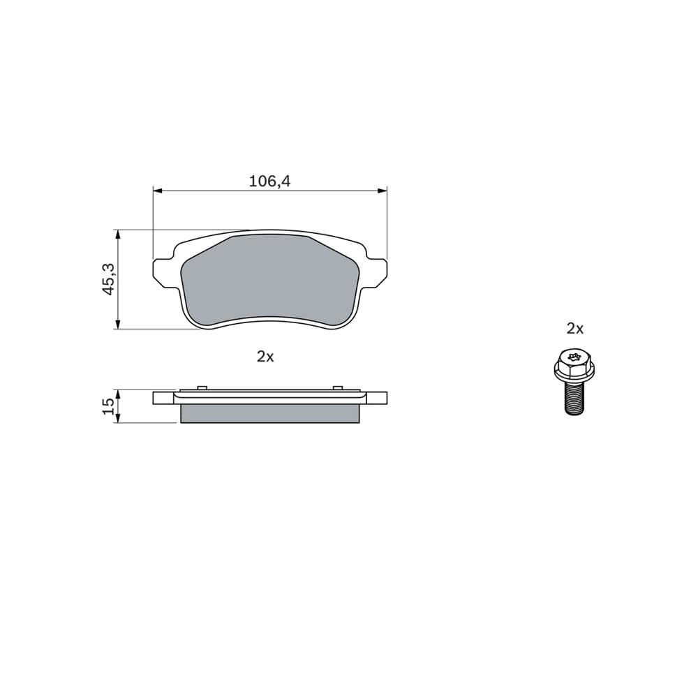 Set placute frana disc BOSCH 0 986 494 723