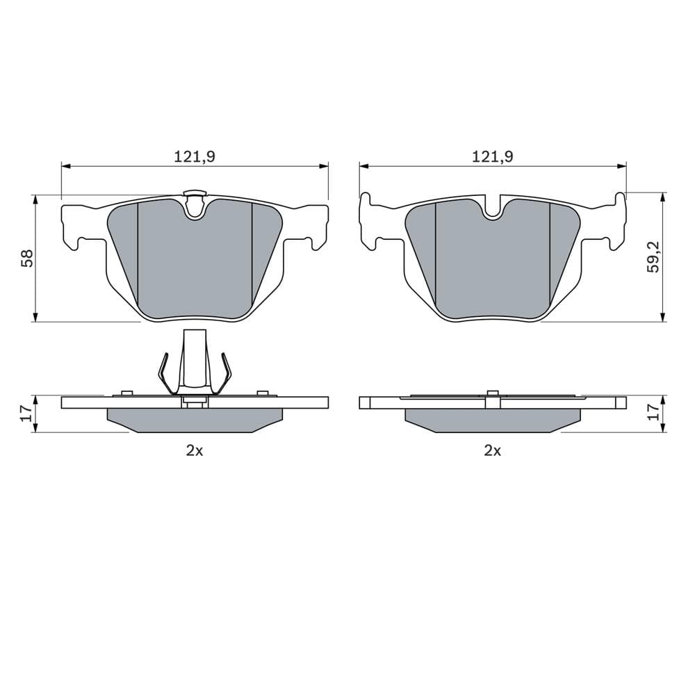 Set placute frana disc BOSCH 0 986 424 766