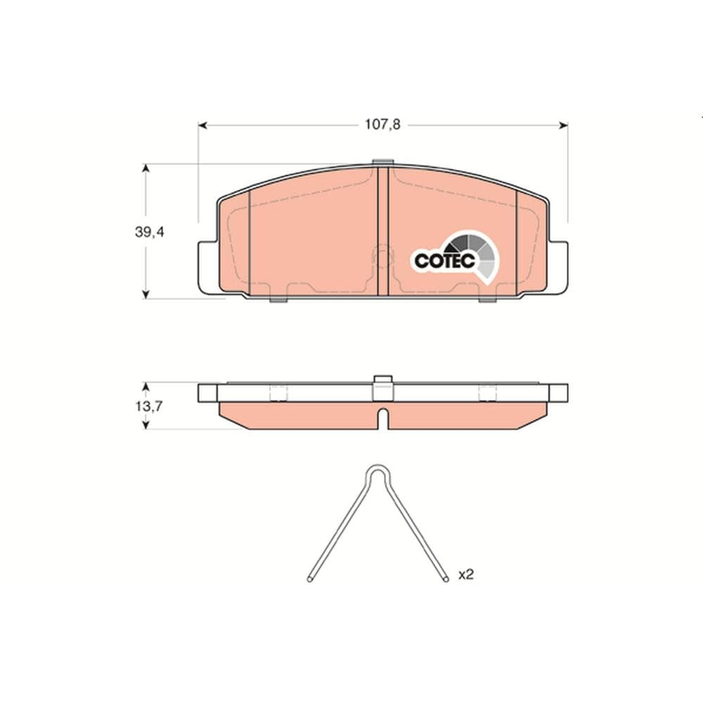 Set placute frana disc TRW GDB3311