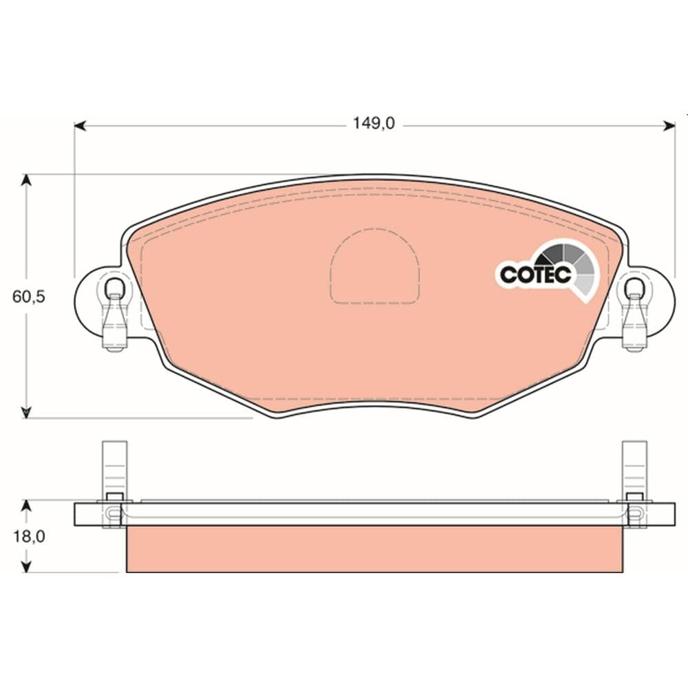 Set placute frana disc TRW GDB1434