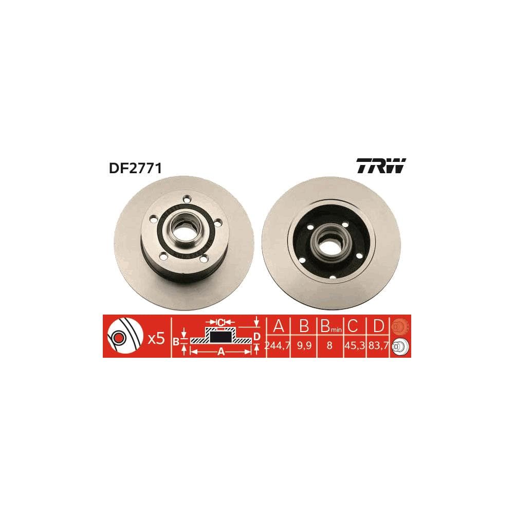 Disc frana TRW DF2771