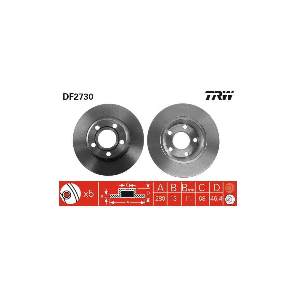 Disc frana TRW DF2730