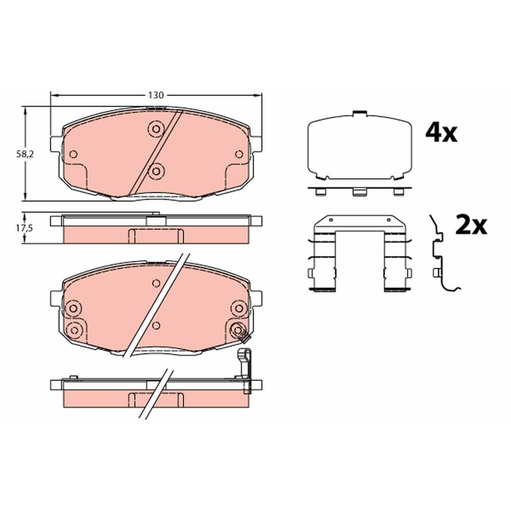 Set placute frana disc TRW GDB3450
