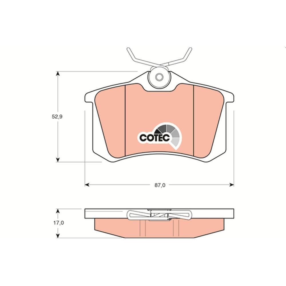 Set placute frana disc TRW GDB1330