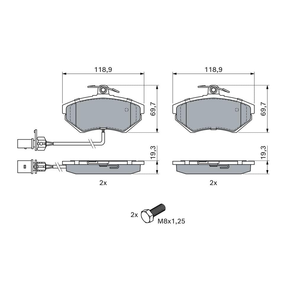 Set placute frana disc BOSCH 0 986 494 042