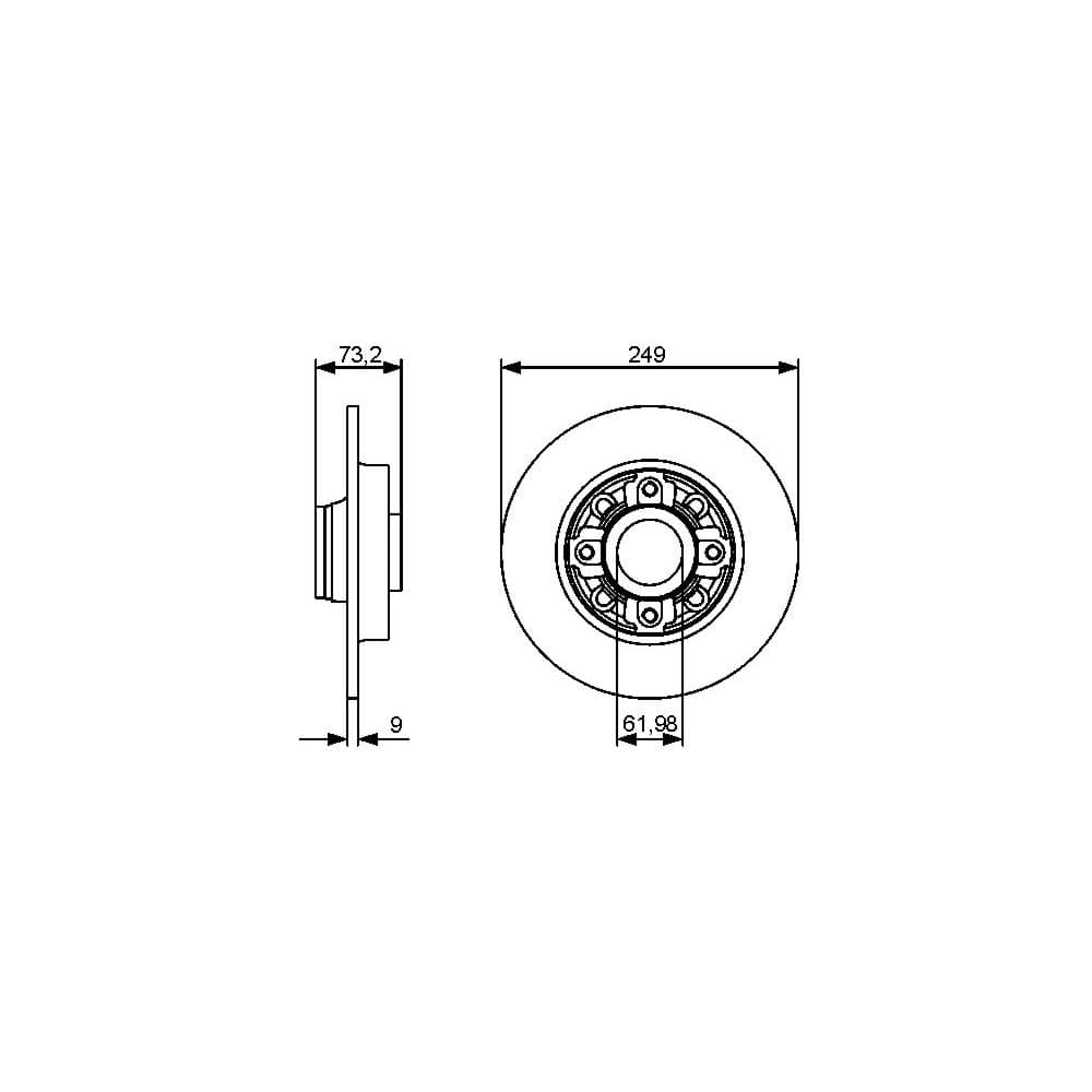 Disc frana BOSCH 0 986 479 388