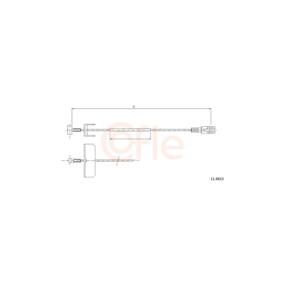 Cablu, frana de parcare COFLE 11.6817
