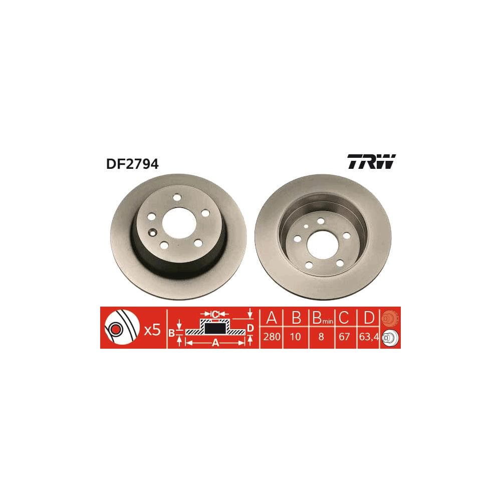 Disc frana TRW DF2794