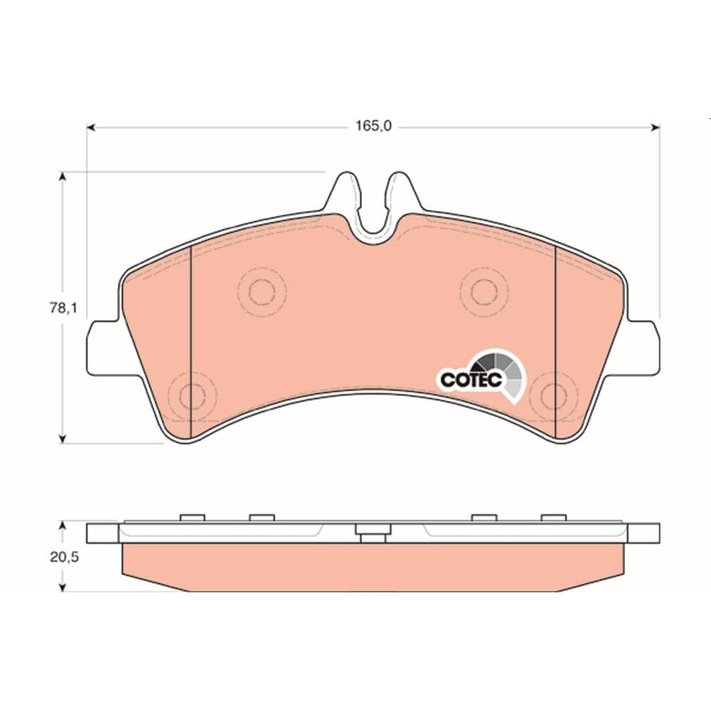 Set placute frana disc TRW GDB1699