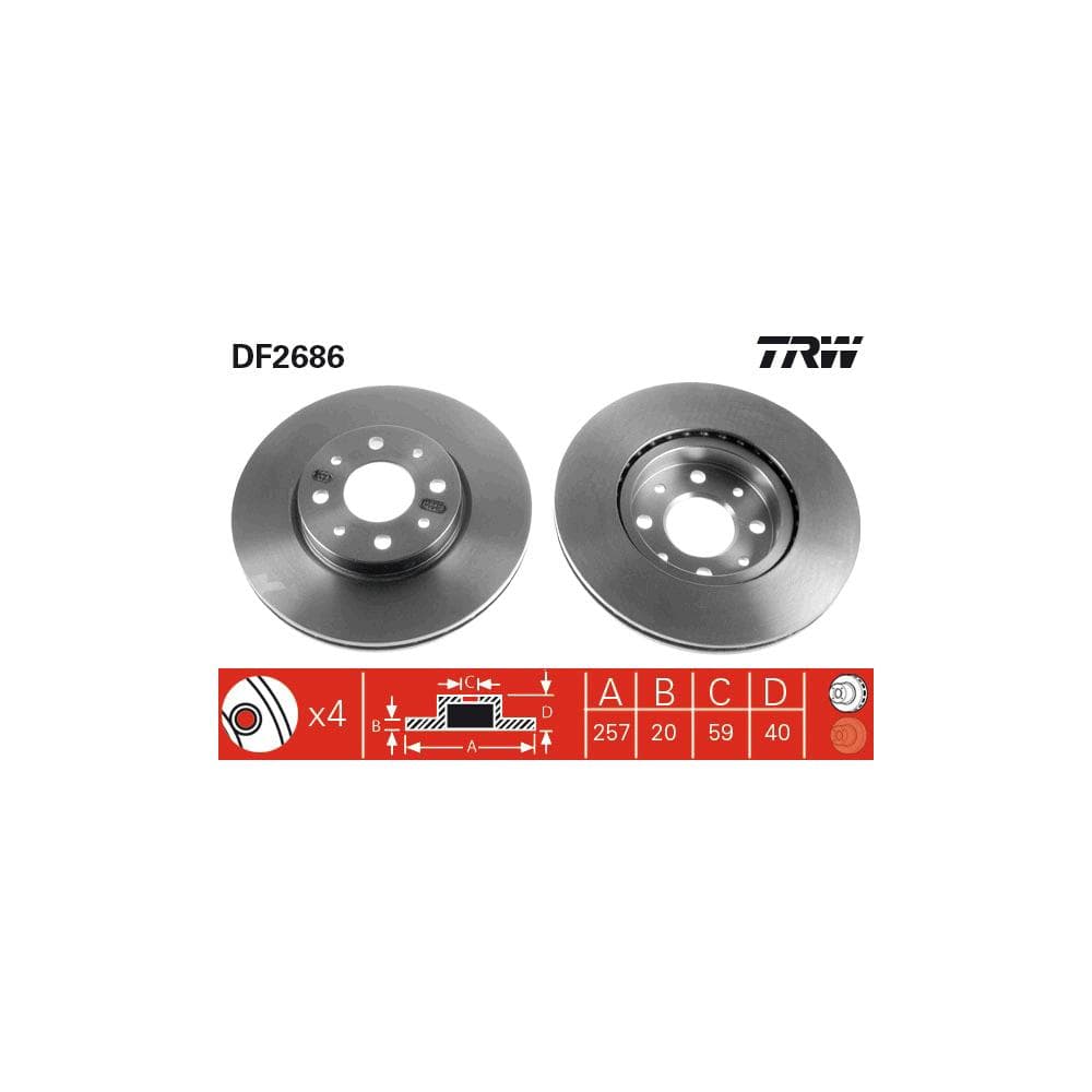 Disc frana TRW DF2686