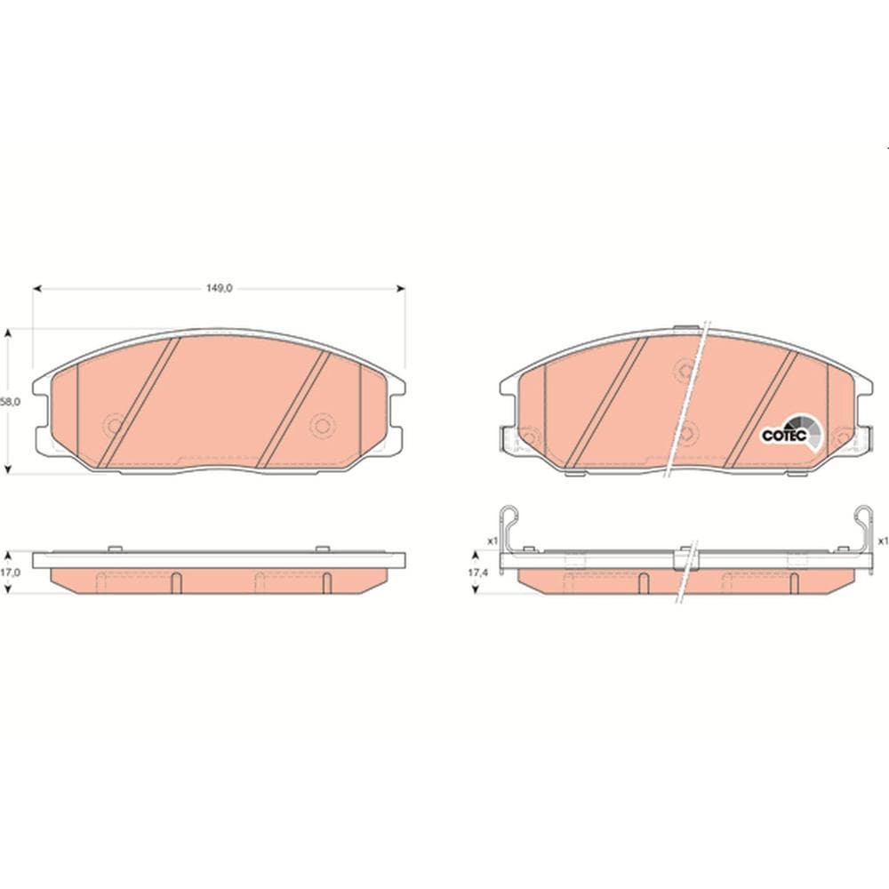 Set placute frana disc TRW GDB3297