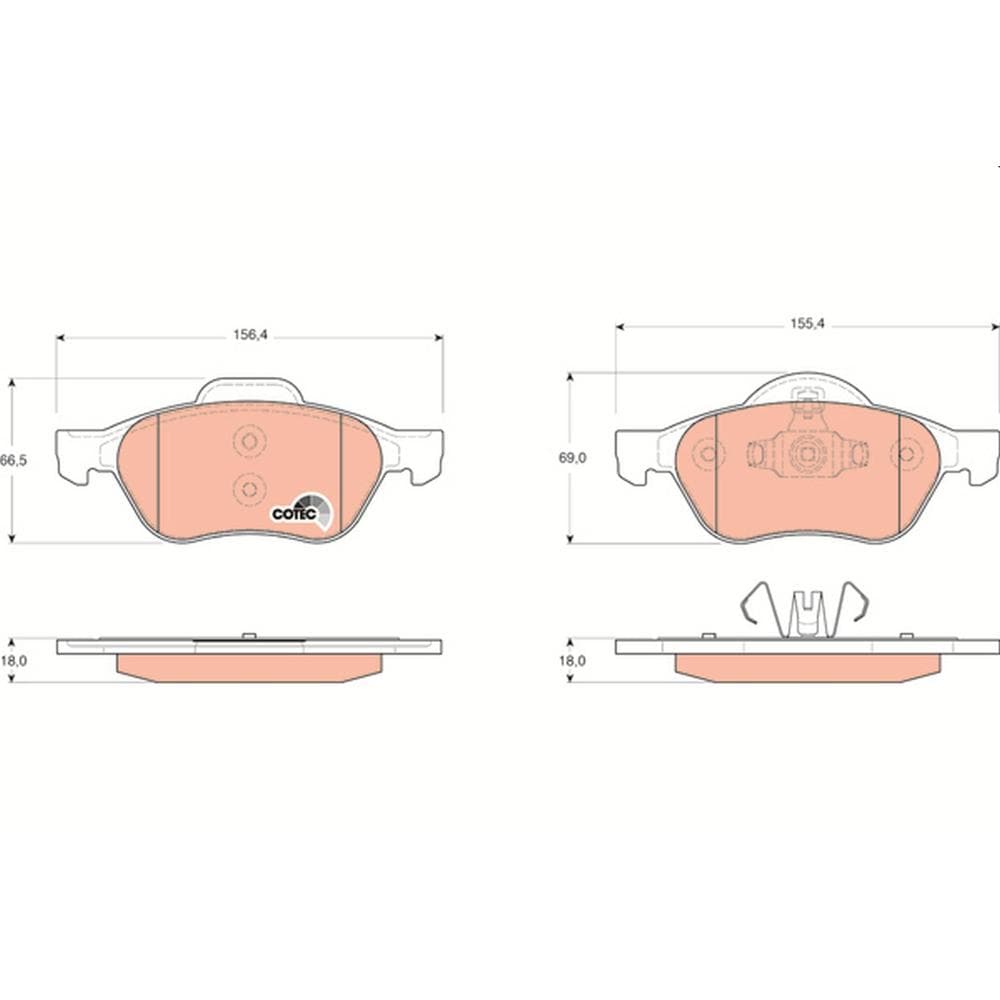 Set placute frana disc TRW GDB1687